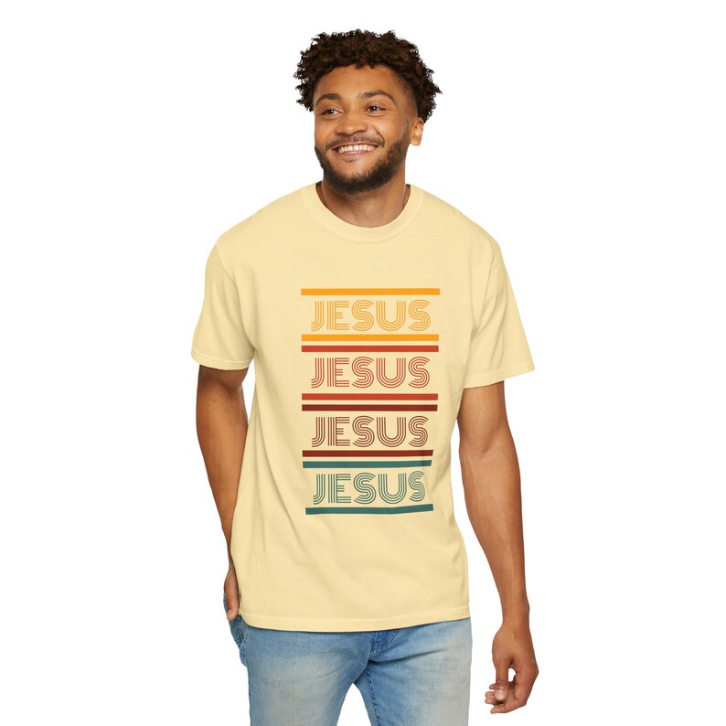 Divine Comfort: Jesus Unisex Garment-Dyed Tee image 8