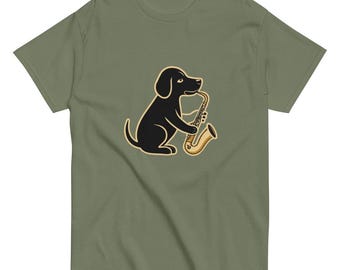Harmony in Fur Dog Playing Saxophone