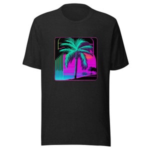 80s Neon Palm Beach Unisex t-shirt