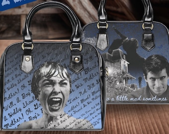 Bolso normando Bolso psicópata regalo de fanático de la película de terror para su bolso bandolera de terror clásico bolso de terror regalo de Navidad Regalo de cumpleaños de terror