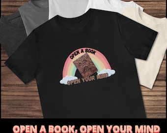 Open a book Tee horror unisex graphic tee horror graphic tee evil dead tshirt gift for horror fan horror merch necronomicon graphic tee