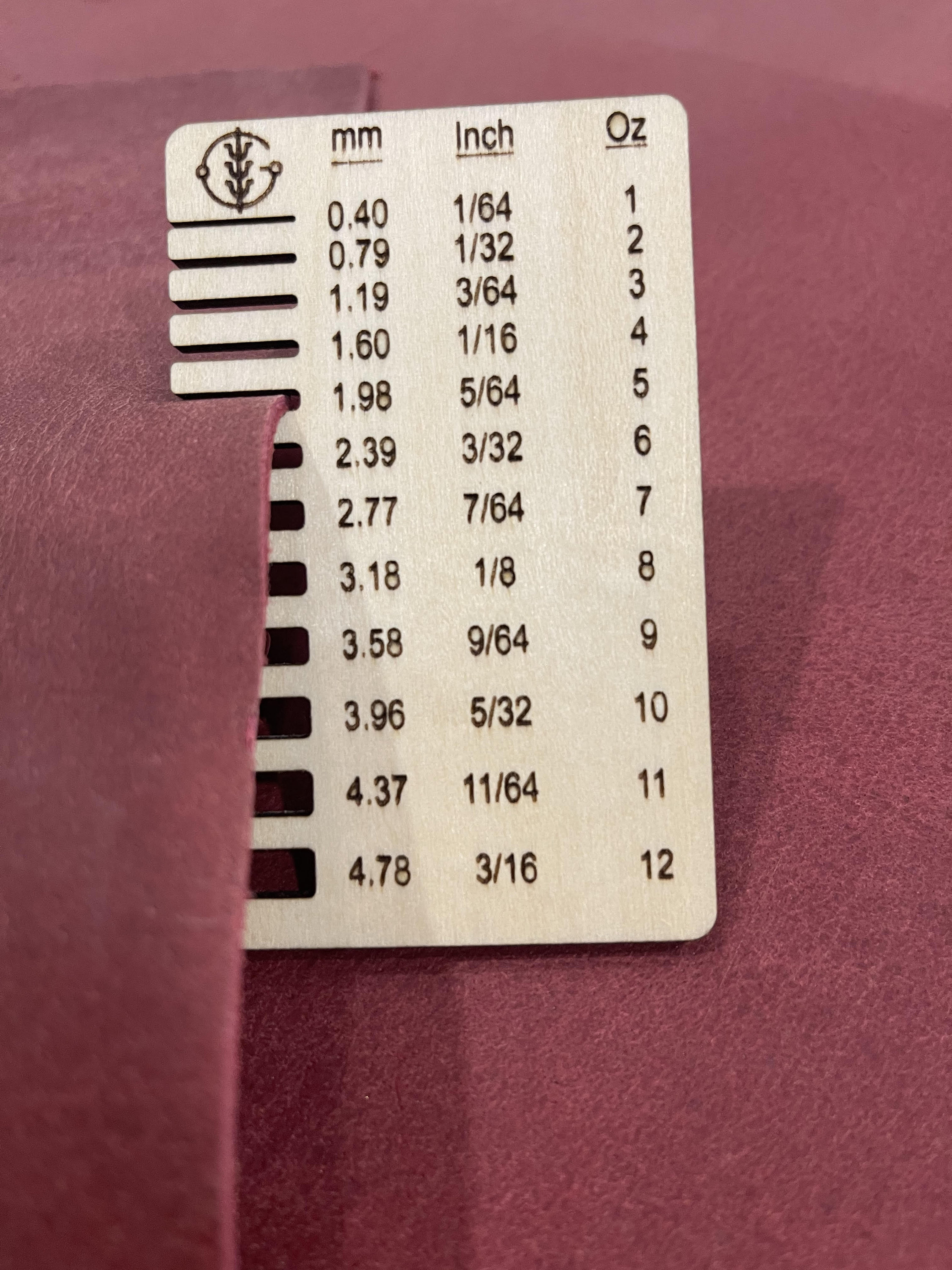 Leather Thickness Gauge Digital File DXF for Laser Cutting - Etsy