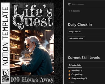 Dominio de habilidades y seguimiento de vida gamificados de Ultimate Notion / Desafío de 100 horas / 95 % automático / Camino al dominio