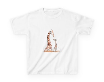 Adorable Giraffe Kids Tee, Cute Animal Apparel for Children, Perfect for Birthdays, Playdates, Safari Theme, Gift for Young Kids