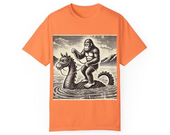 Funny T-Shirts | Comfort Colors Bigfoot Shirts | Hilarious Loch Ness Monster Really Vintage Shirt | Funny Sasquatch Graphic Big Foot Shirt