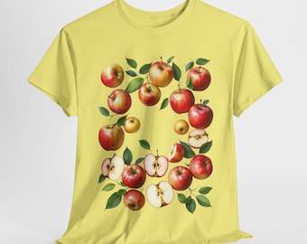 Apples T-Shirt - Cute Fruit Graphic Tee for Everyday Wear - Perfect Gift for Fruit Lovers and Orchard Enthusiasts! Apple Tee