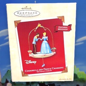 Hallmark Disney Princess Cinderella and Prince Charming 2003 Vintage Christmas Ornament Keepsake Limited Edition
