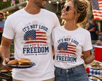 It's Not Loud It's Freedom Unisex Tee  | American Flag Vintage Distressed July 4