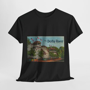ヴィンテージ ダービーレーサー ポストカード アレンタウン PA レトロ テーマパーク ユニセックス ヘビーコットン Tシャツ 競馬ファン フェスティバルウェア ギフト カジュアルスタイル