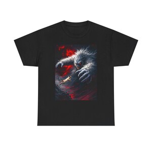 Siamese Cat Vs. Yeti Funny T-Shirt Epic Battle Tee for Cat Lovers & Cryptid Fans Hilarious Mashup of Feline vs. Mythical Beast