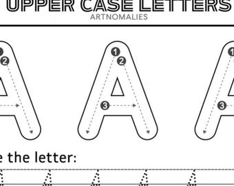 52 Alphabet Tracing Worksheet Bundle – Upper & Lowercase Letters + FREE Word Search | Kids Printable | Handwriting Practice