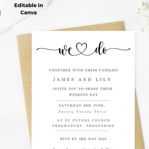Modern Wedding Invitation | Modern Wedding Invitation Template | Wedding Invitation Template | Minimal Wedding Invitation | Wedding Invite