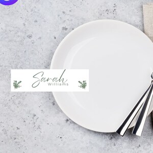 Wedding Card Place Template | Sage Place Card | Name Card | Wedding Name Card | Wedding Seating Card | Seating Card | Minimalistic Elegant