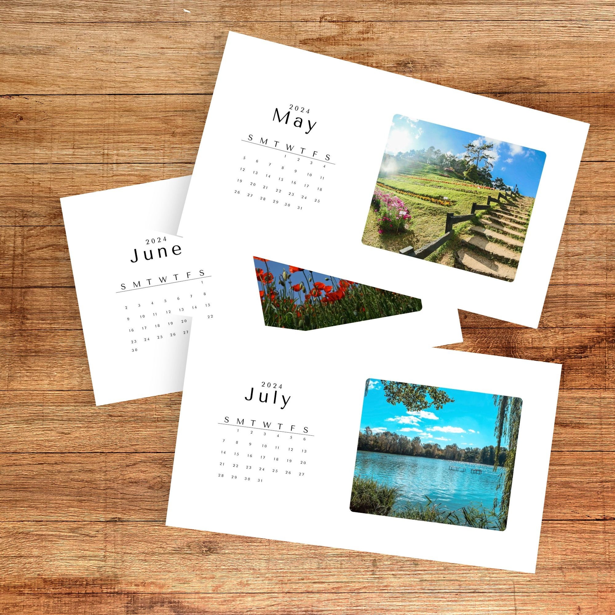 2024 Editable Desktop Calendar Canva Template Instant Download - Etsy