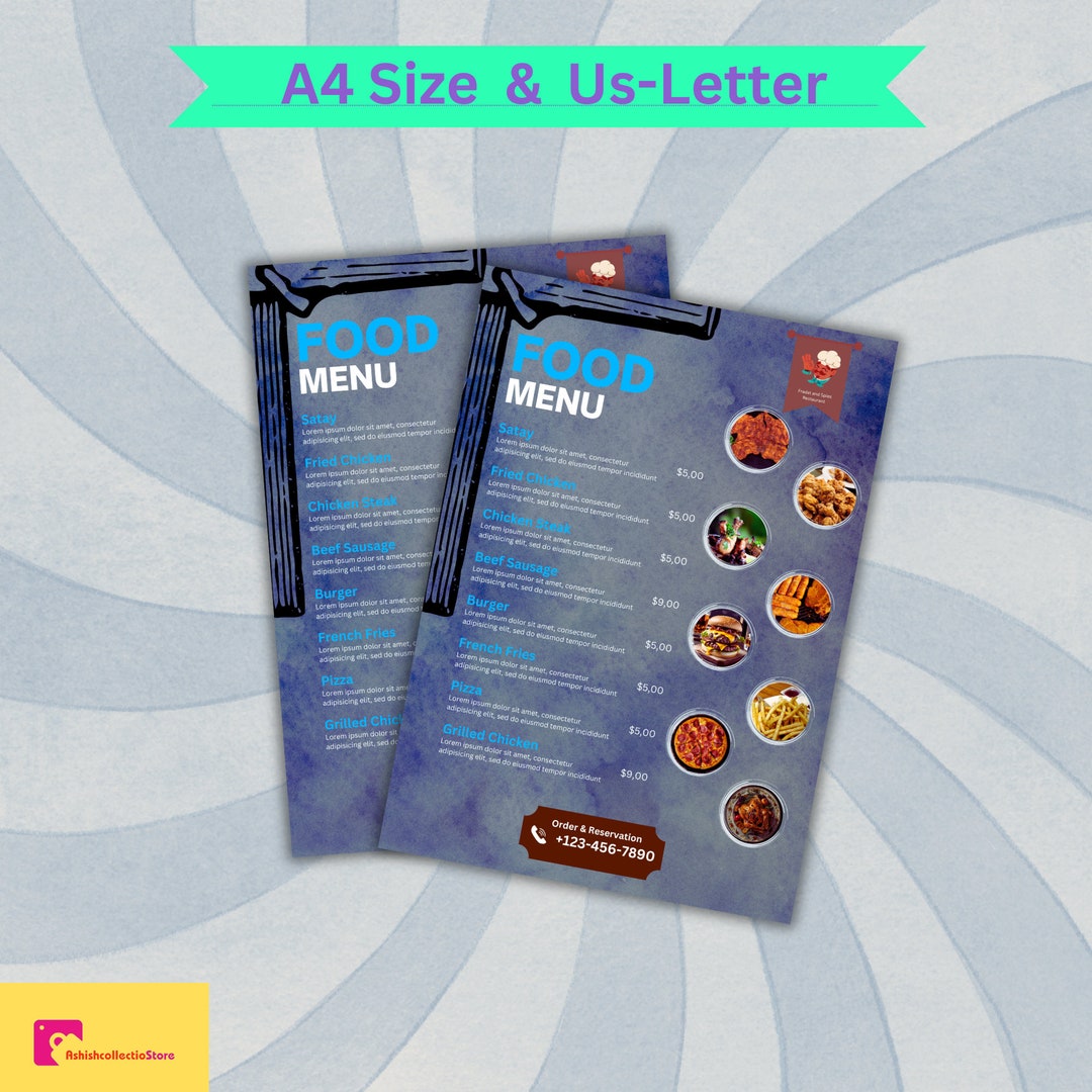 RESTAURANT Colorful Spring Menu Template, Cafe Menu, Price List ...