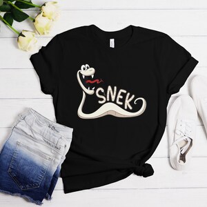 Camiseta engraçada com design de cobra, camisa SNEK estilo 2, camisa para cachorro, camiseta unissex fofa