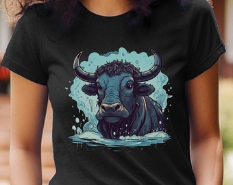 Blue Water Buffalo T-Shirt Domestic Water Buffalo Shirt