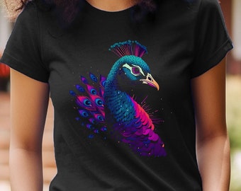 Peacock Shirt Kleurrijke Peacock T-shirt Peacock Lover Gift Kleurrijke Graphic T-shirt