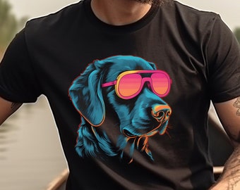 Labrador Retriever Shirt Black Lab Camiseta Lab Owner Regalo para Labrador Retriever Owner Lab Mom Lab Dad Camiseta 80s Retro Dog Graphic Tee