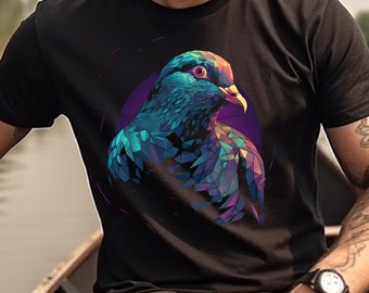 Pigeon Shirt Cool Polygon Pigeon T-Shirt Animal Lover Gift Pigeon Lover Gift Graphic Tee