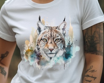 Bobcat Shirt Nature Bobcat T-Shirt Animal Lover Gift Nature Lover Gift Bobcat Graphic Tee