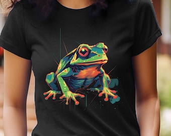 Frog Shirt Cool Frog T-Shirt Amphibian Lover Gift Frog Owner Gift Frog Lover Shirt Cool Graphic Tee
