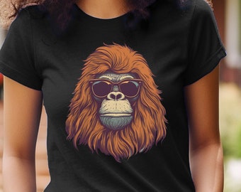 Vintage Orangutan T-Shirt: Party Animal Ape in Sunglasses