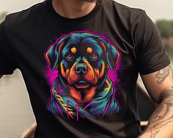 Rottweiler Shirt Cool Streetwear Rottweiler In A Hoodie T-Shirt Rottweiler Dog Owner Gift