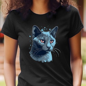 Cat Shirt Russian Blue Cat T-Shirt Cat Owner Cat Mom Cat Dad Gift Russian Blue Cat Gift Animal Lover