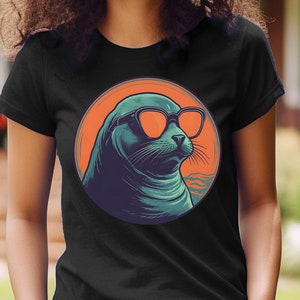 Seal Shirt Party Animal Seal In Sunglasses T-Shirt Seal Of Approval Graphic Tee
