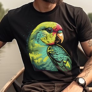 Parakeet Shirt Colorful Graphic T-Shirt For Parakeet Owner Gift Parakeet Mom Gift Parakeet Dad