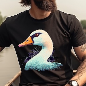 Goose Shirt Cyberpunk Goose T-Shirt Goose Owner Gift Birdwatcher Gift Canadian Goose Graphic Tee