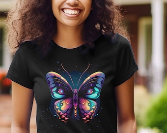 Chemise papillon coloré papillon T-Shirt rétro graphique TShirt cadeau pour les amoureux des papillons Animal amoureux cadeau Cool Streetwear vêtements