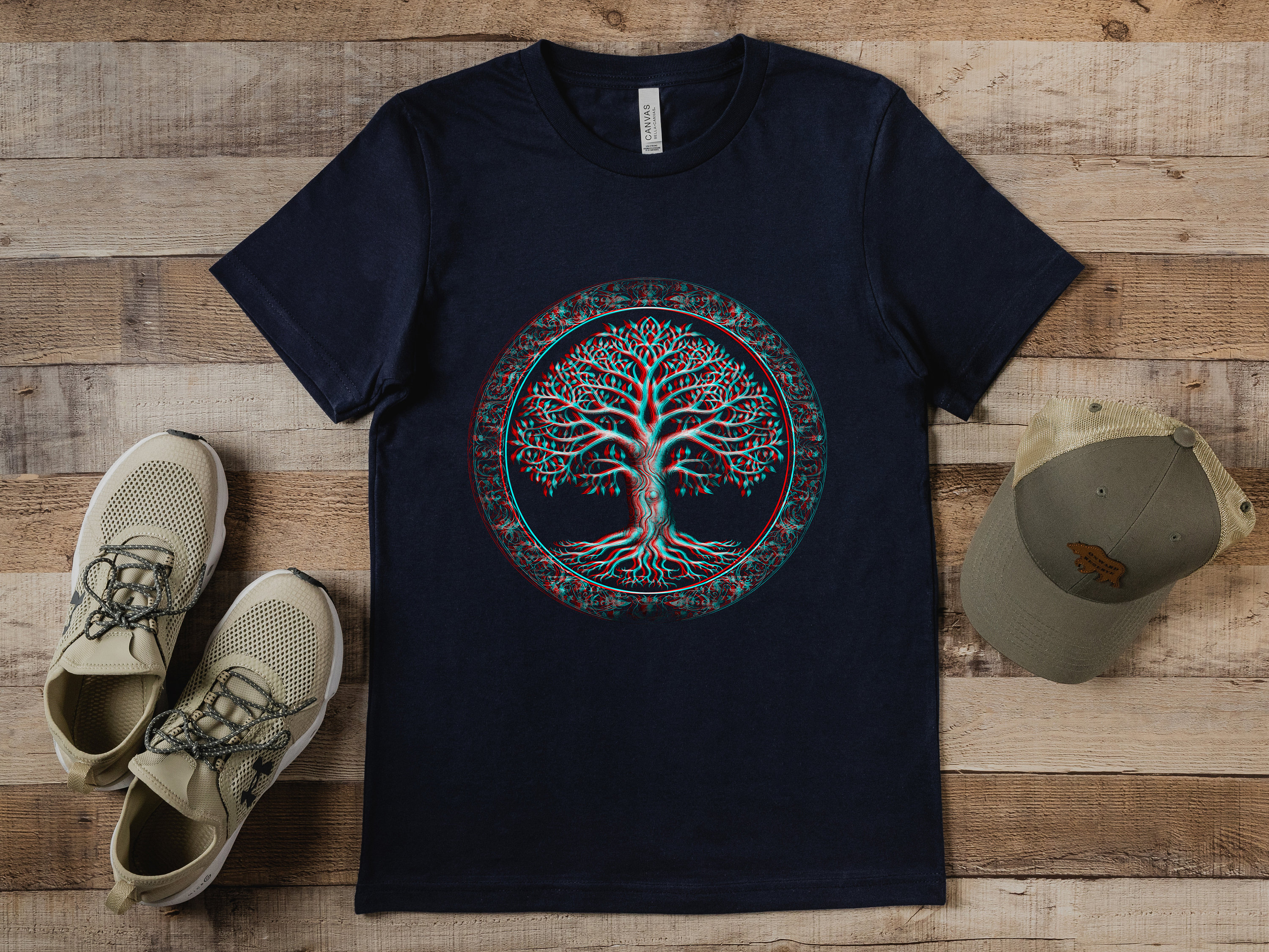 3D Psychedelic Tree of Life Shirt Acid Trip Clothing Yggdrasil Tree of