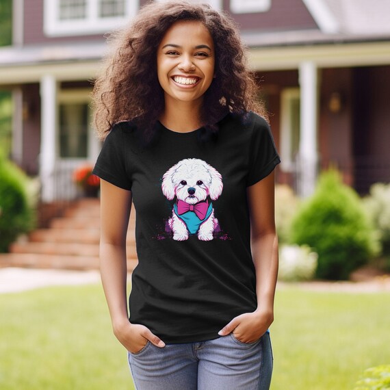 Bichon Frise Vintage Dog T-Shirt Retro Colorful Shirt Bichon Frise Vintage Dog T-Shirt Retro Colorful Shirt