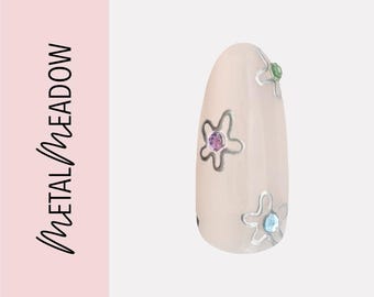Metal Meadow | Handmade Luxury Custom Press On Nail Set