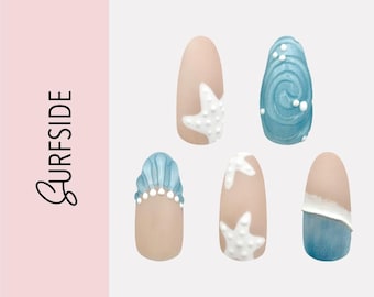 Surfside | Handmade Luxury Custom Press On Nail Set