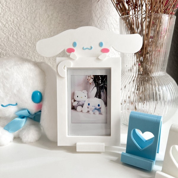 cute kawaii character cinna polaroid frame | magnetic instax mini polaroid picture photo frame with stand