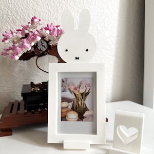 cute kawaii bunny polaroid frame | magnetic instax mini polaroid picture photo frame with stand