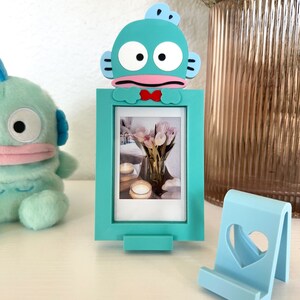 cute kawaii character fish polaroid frame | magnetic instax mini polaroid picture photo frame with stand