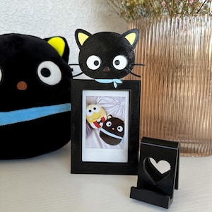 cute kawaii character cat polaroid frame | magnetic instax mini polaroid picture photo frame with stand