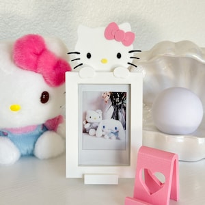 cute kawaii character kitty polaroid frame | magnetic instax mini polaroid picture photo frame with stand