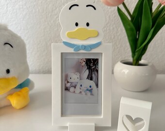 cute kawaii duckie polaroid frame | magnetic instax mini polaroid picture photo frame with stand
