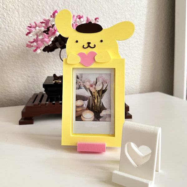 cute kawaii character dog polaroid frame | magnetic instax mini polaroid picture photo frame with stand