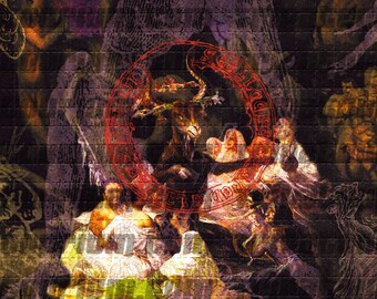 Impresión en papel secante de LSD 'Lucifer' del reverendo Samuel, firmada y numerada, Opiates para las masas