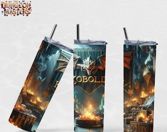 Kobold Race - DnD Dungeons and Dragons - Diseño de sublimación de vaso de 20 oz, descarga digital, recto y cónico, 300 DPI PNG AI