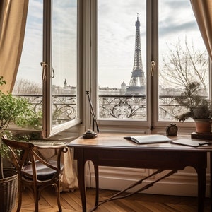 Paris - 6 Zoom Virtual Backgrounds | Backdrop | Office Background | Microsoft Teams | Facebook | WebEx | Skype | Google Meet