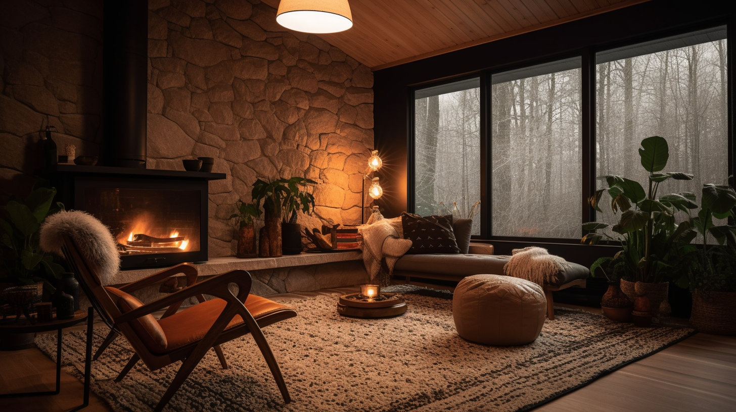 Midcentury Modern Virtual Background 5 Zoom Virtual Backgrounds Backdrop Office Background