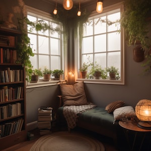 Reading Nook Virtual Background | 5 Zoom Virtual Backgrounds | Backdrop | Office Background | Microsoft Teams | Facebook | Google Meet