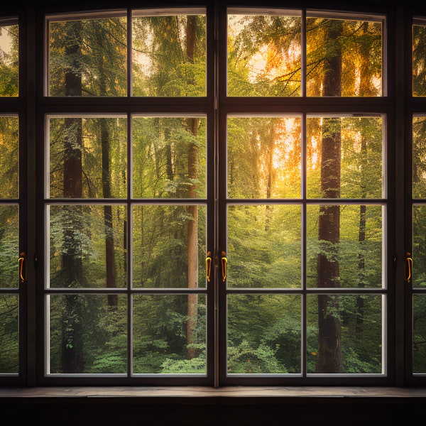 Window to Forest Virtual Background | 5 Zoom Virtual Backgrounds | Backdrop | Office Background | Microsoft Teams | Facebook | Google Meet